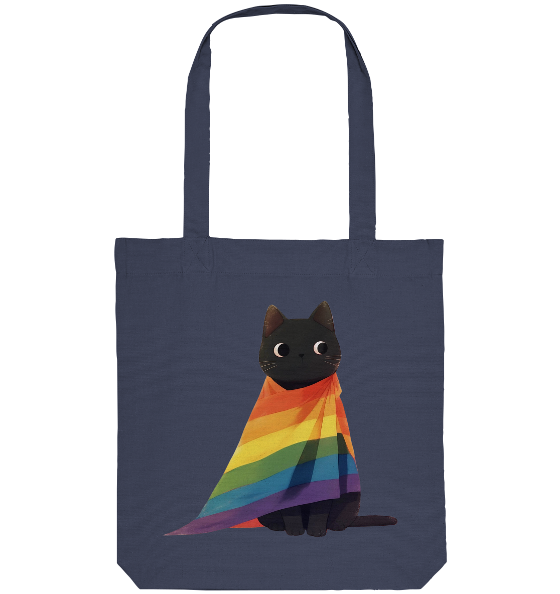 Regenbogen Katze: Tasche aus recycelter Baumwolle