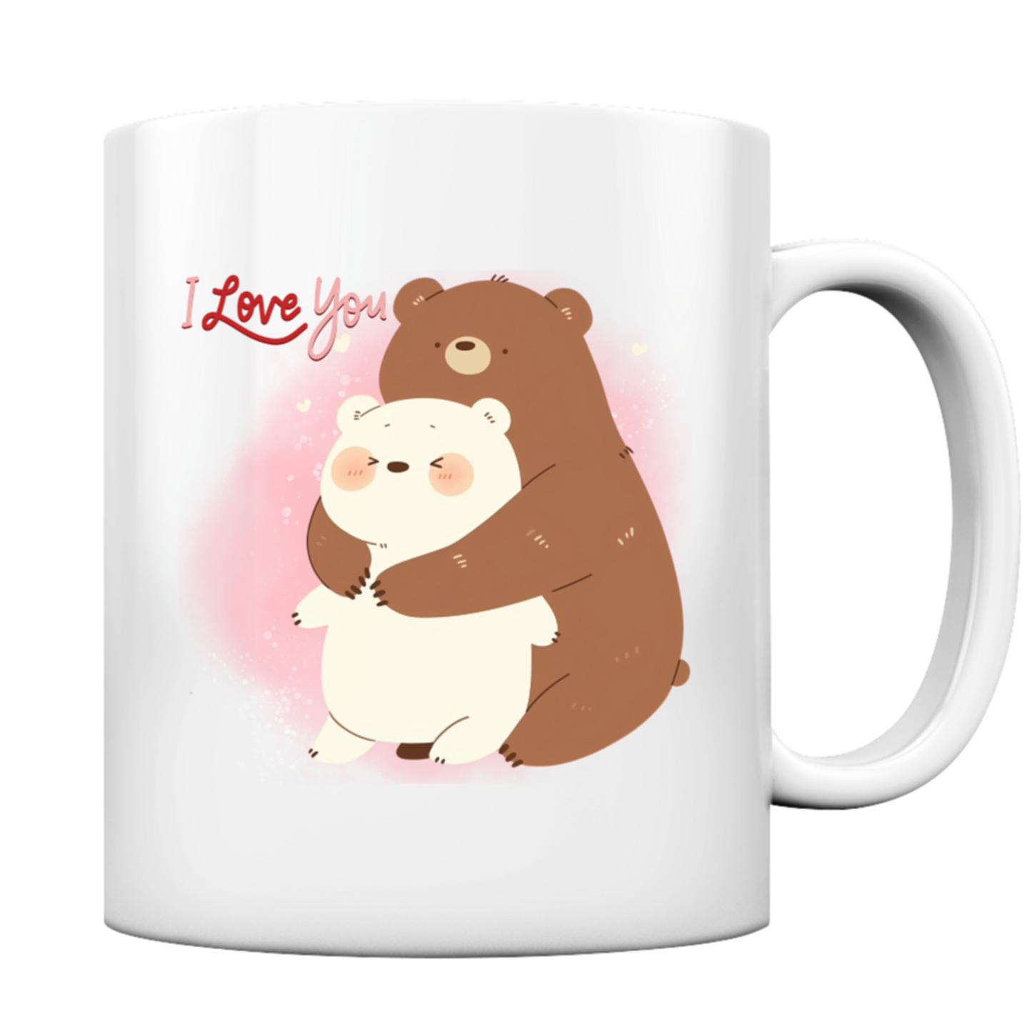 I Love You Tasse - zwei verliebte Bären
