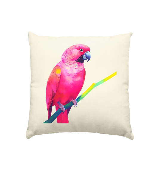 Design Kissen Papagei - natur 40x40cm