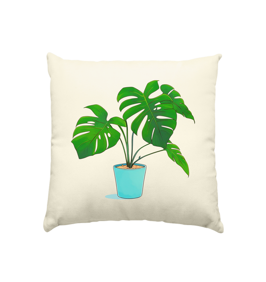 Design Kissen Monstera - natur 40x40cm