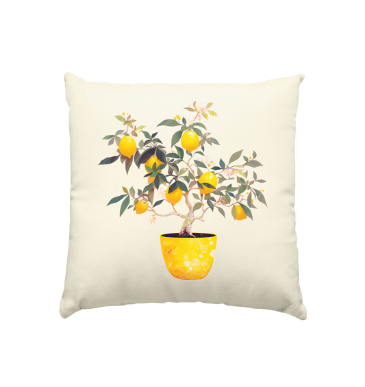 Design Kissen Zitronenbaum  - natur 40x40cm
