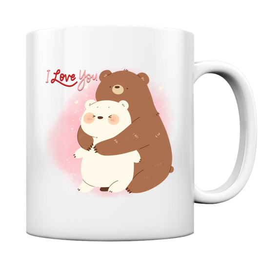I Love You Tasse  - zwei verliebte Bären